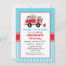 Search for fire fighter birthday invitations Red
