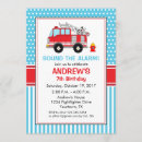 Search for fire fighter birthday invitations Red