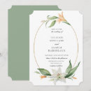 Search for orange lily wedding invitations White