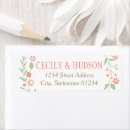 Search for pink and green return address labels Bride