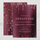 Search for burgundy 21st birthday invitations Twenty one
