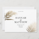 Search for palm leaves save the dates Gold