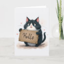 Search for tuxedo cat cards Kitty