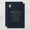 Search for moon and stars bridal shower invitations Celestial