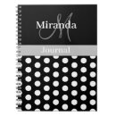 Search for black and white polka dots notebooks Classic