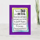 Search for over the hill 30th birthday cards Thirty
