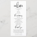 Search for minimalist wedding programs Bohemian