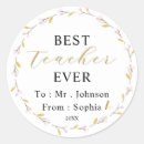 Search for best teacher ever stickers End of year teacher