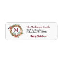 Search for rustic wreath return address labels Classic