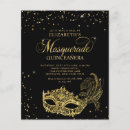 Search for black and gold masquerade party invitations Daughter