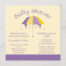 Search for purple umbrella baby shower invitations Polka dots