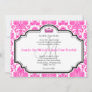 Search for hot pink black white invitations Bride