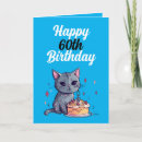 Search for blue cat birthday cards Pet
