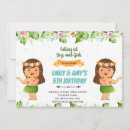 Search for twin luau invitations Girl
