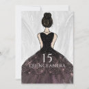 Search for black dress quinceanera invitations Elegant