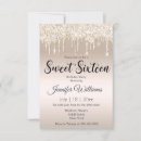 Search for champagne sweet 16 invitations Modern