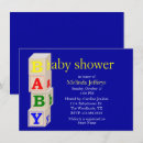 Search for blocks baby shower invitations Stylish