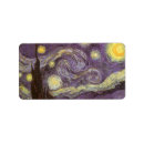 Search for post return address labels Starry night