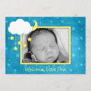 Search for moon birth announcement cards Blue