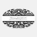 Search for monogram oval wedding stickers Grey