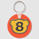 Search for number eight key rings Lucky