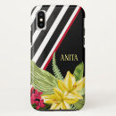 Search for black and white flowers iphone cases Red