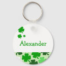 Search for irish name key rings Clover