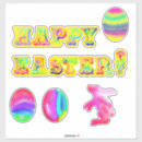 Search for colored eggs stickers Bunny