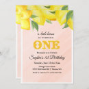 Search for lemon 1st birthday invitations Watercolor