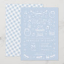 Search for blue gingham barbecue invitations Baby q