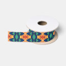 Search for orange and navy ribbon Floral pattern