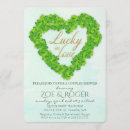 Search for lucky in love with invitations Four leaf clover