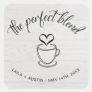 Search for coffee wedding stickers Rustic