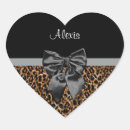 Search for leopard print heart stickers Elegant