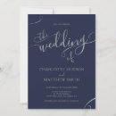 Search for silver invitations Navy blue