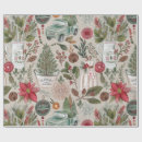Search for farmhouse christmas wrapping paper Poinsettia