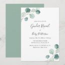 Search for green gender reveal invitations Botanical