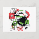 Search for martians postcards Alien