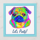 Search for pug birthday invitations Celebration
