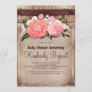 Search for barn wood baby shower invitations Floral