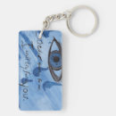 Search for eyes rectangular key rings Blue