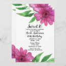 Search for flowers sweet 16 invitations Sixteen