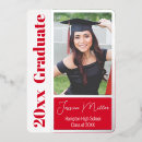 Search for red and silver graduation invitations High school