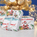 Search for fishing christmas wrapping paper Santa