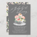 Search for baby is brewing tea invitations Watercolor floral