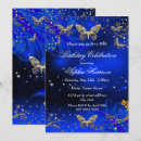 Search for royal blue butterfly invitations Glitter
