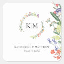 Search for floral monogram wedding stickers Formal