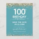 Search for blue gold save the dates Glitter