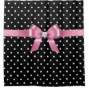 Search for black and pink shower curtains Dots