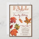 Search for fall leaves bridal shower invitations Rustic
